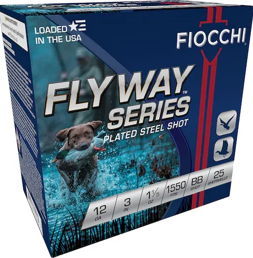Fiocchi 34 Speed Steel, 12 gauge steel ammo, waterfowl ammunition, shotgun shells, hunting ammo, steel shot, non-toxic ammunition, high-velocity loads