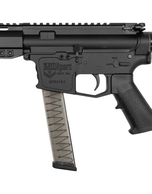 ATI Milsport 9mm AR-15 Pistol with 5.5" Barrel, Flash Can, M-LOK Forend & Blade Brace - Handgun Ammunition - Republic Arms WA