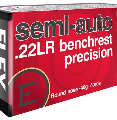 Eley Semi-Auto Benchrest Precision .22LR ammo, 40 grain round nose .22LR, benchrest ammunition, precision target shooting ammo, semi-automatic .22LR rounds, competitive shooting ammunition, Eley .22LR, rimfire target ammo