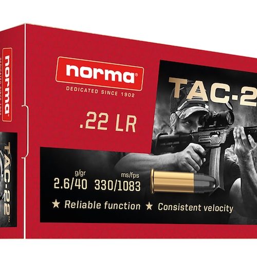 Norma TAC-22, 22LR ammunition, 40 grain lead round nose, target shooting ammo, training rounds, rimfire cartridges, reliable 22LR, clean-burning powder, affordable ammunition, small game hunting