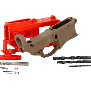 Polymer80 P80 G150, AR-15 80% lower receiver, Flat Dark Earth firearm kit, unfinished AR lower, DIY gun build, polymer lower receiver, tactical AR components, firearm building kit