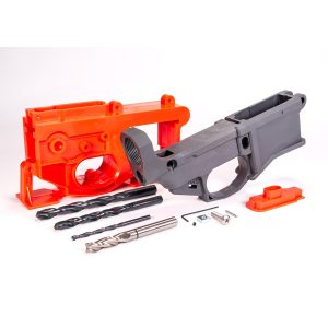 Polymer80 P80 G150, AR-15 80% lower receiver, gray receiver kit, unfinished firearm frame, DIY AR-15 build, polymer lower receiver, custom rifle kit, firearms accessories