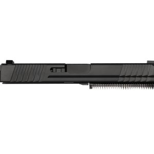 P80 slide assembly, Polymer80 slide, PF940v2 slide, PFS9 slide, black slide assembly, Glock compatible slide, custom handgun parts, firearm components