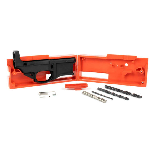 Polymer80 AR-15 80% lower receiver, jig kit, build your own AR-15, DIY firearm kit, unfinished receiver, AR-15 lower, polymer receiver, gunsmithing kit, legal AR build, custom rifle kit