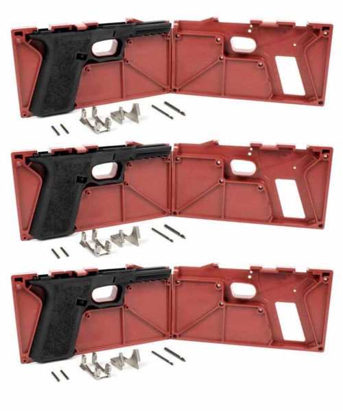Polymer80 PF940v2, 80% frame, Glock frame kit, DIY handgun build, unfinished firearm frame, Polymer80 jig, Glock 17 compatible, firearm customization, 3-pack frame kit