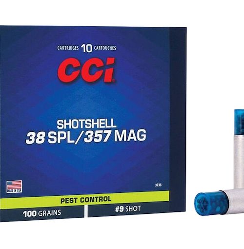 CCI Shotshell 38 Special ammo, 100 grain lead shot, snake shot ammunition, pest control ammo, .38 Special shotshell, revolver shotshell, 200 rounds, CCI ammunition, lead shot cartridges