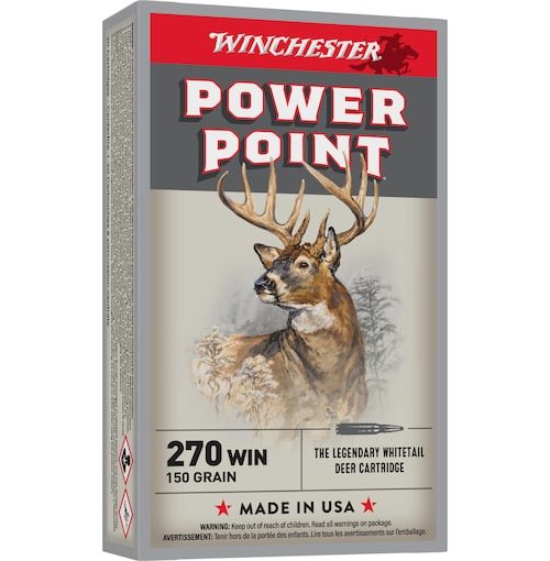 Authentic Winchester Power Point 270 Winchester Ammo 150 Grain Jacketed Soft Point 200rounds - Ammunition | Republic Arms WA