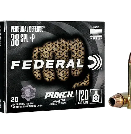 In Stock: Federal Personal Defense Punch 38 Special +P Ammo 120 Grain Jacketed Hollow Point 200 In Stock: Federal Personal Defense Punch 38 Special +P Ammo 120 Grain Jacketed Hollow Point 200 - Ammunition - Republic Arms WA