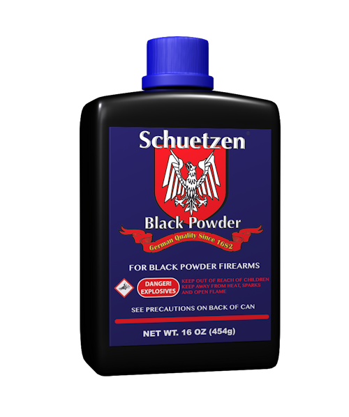 Schuetzen Black Powder 4F 1lb Priming Powder - 25 Canisters per Case - Ammunition | Republic Arms WA